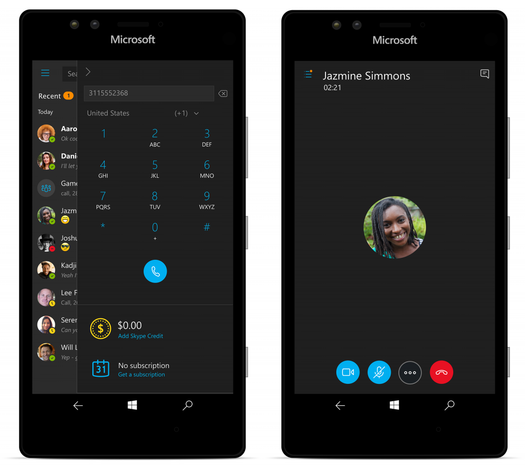The Windows phone was supposed to be using Skype as their SMS service.