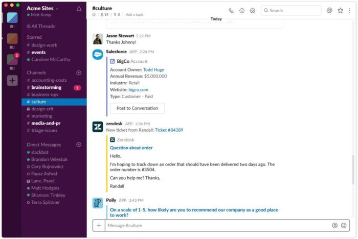 If you like things neat and organized, Slack's team management software may be what you're looking for.