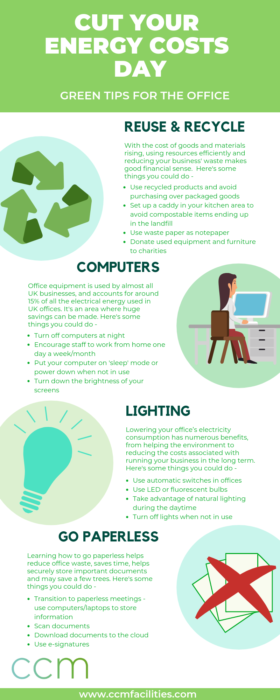 You can drastically cut business costs by purchasing energy efficient light bulbs, smart thermostats, going paperless, etc.