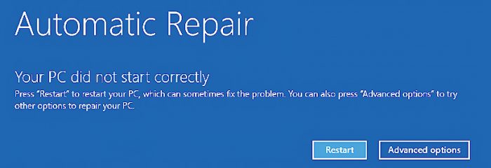 Boot Failure caused by the latest Windows Update