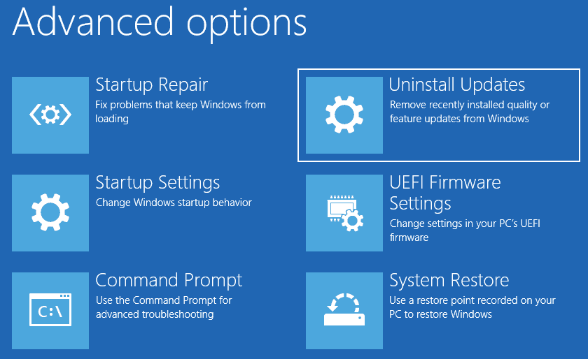There is a way to rvert back to a previous WIndows Update by uninstalling the current Windows Update.