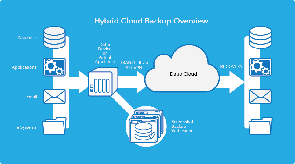 With Datto's cloud backup, your data will be safe for decades to come.