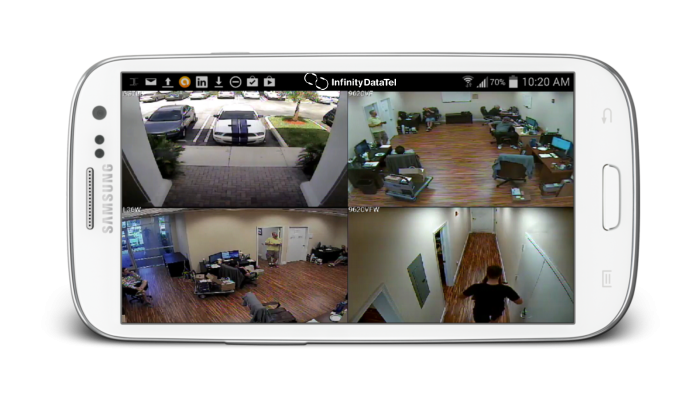 You can even monitor your wireless security cameras from your phone.