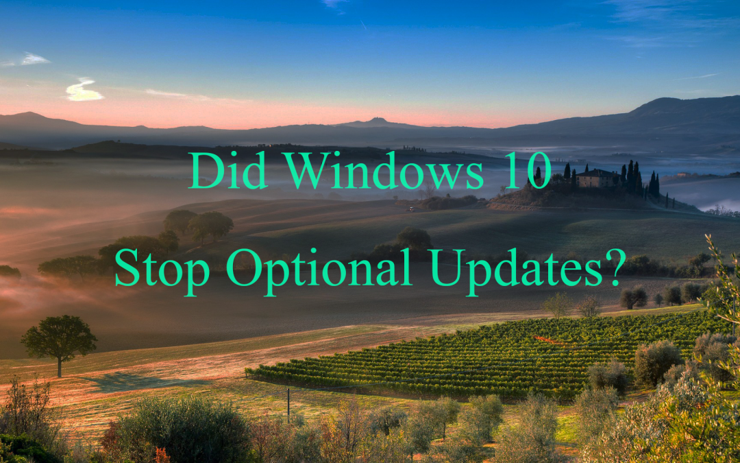 Because of the COVID-19 crisis, Microsoft is pausing their optional Windows 10 updates that normally roll out on the third and fourth week of every month.