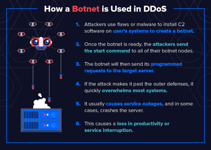 A botnet attack might just try to crash your server, or the attacker may seek to do much more damage. That's the problem with botnet attacks, you never know how long or how severe they will be.